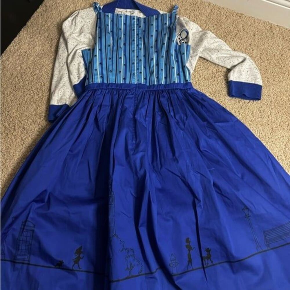 Disney Dress Shop Dress NWT 101 Dalmatians blue W/ Cardigan Small Rare - Picture 8 of 12
